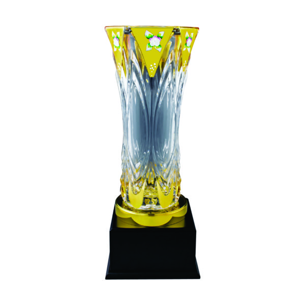 Crystal Vase Trophies CTICV009 – Exclusive Crystal Vase Trophy | Clazz Trophy Supplier Malaysia