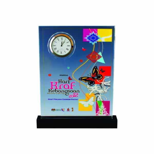 Crystal Clock Plaques CTICQ030-79 – Exclusive Crystal Clock Award | Trophy Supplier at Clazz Trophy Malaysia