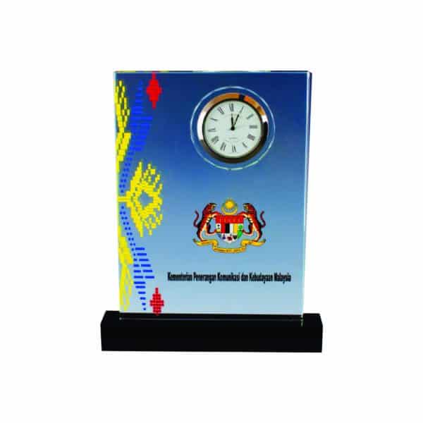 Crystal Clock Plaques CTICQ030-57 – Exclusive Crystal Clock Award | Clazz Trophy Supplier Malaysia