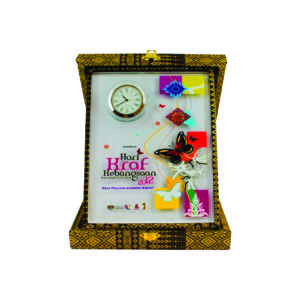 Songket Box Series CTICQ029 – Exclusive Crystal Clock with Songket Box Award | Clazz Trophy Supplier Malaysia