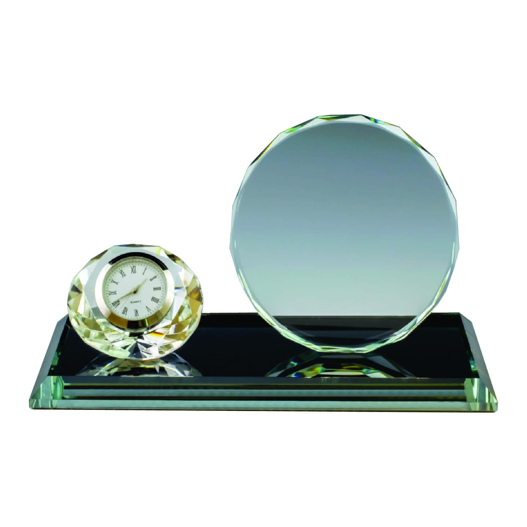 Crystal Plaque with Clock at Clazz Trophy Malaysia | Trusted Trophy Malaysia Supplier
