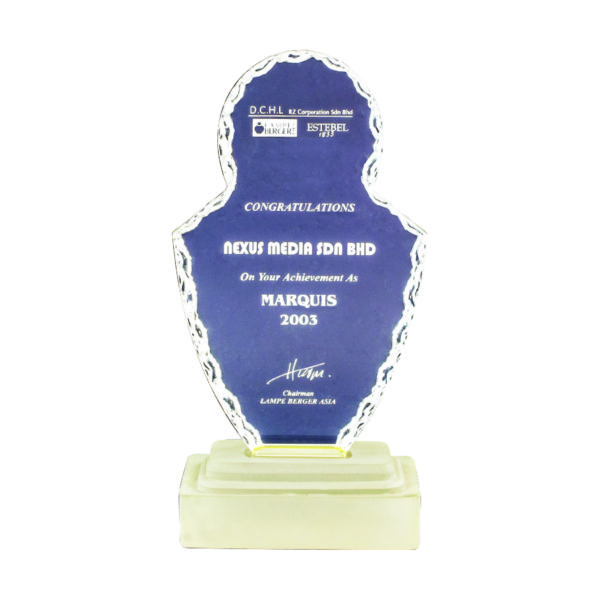 Custom Made Acrylic Plaques CTEAA103 – Exclusive Acrylic Award | Clazz Trophy Supplier Malaysia