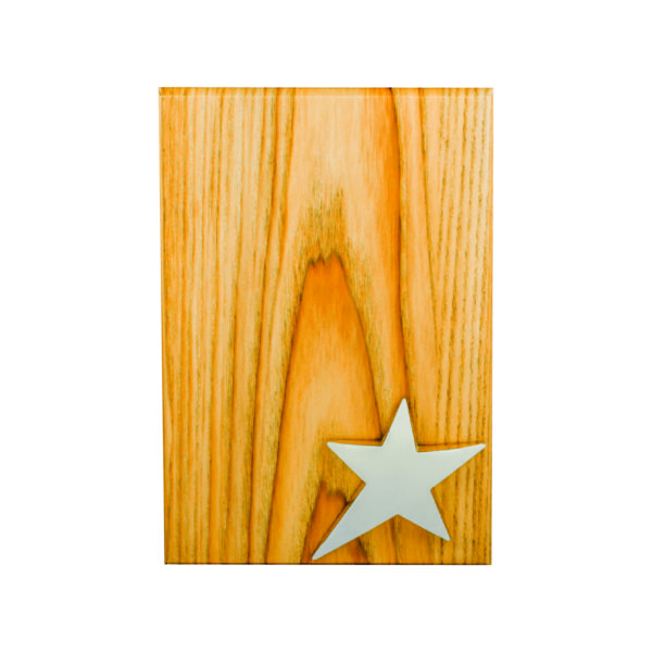 Wooden Plaques with Stars CTIWW628 – Exclusive Special Wooden Star Plaque | Clazz Trophy Supplier Malaysia