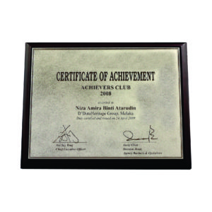 Custom Made Acrylic Plaques CTIWW612 – Exclusive Plaque With Acrylic Stand | Clazz Trophy Supplier Malaysia