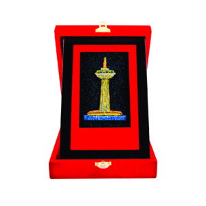 Special Songket Plaques CTIMB200 – Red Songket Plaque | Trophy Supplier at Clazz Trophy Malaysia
