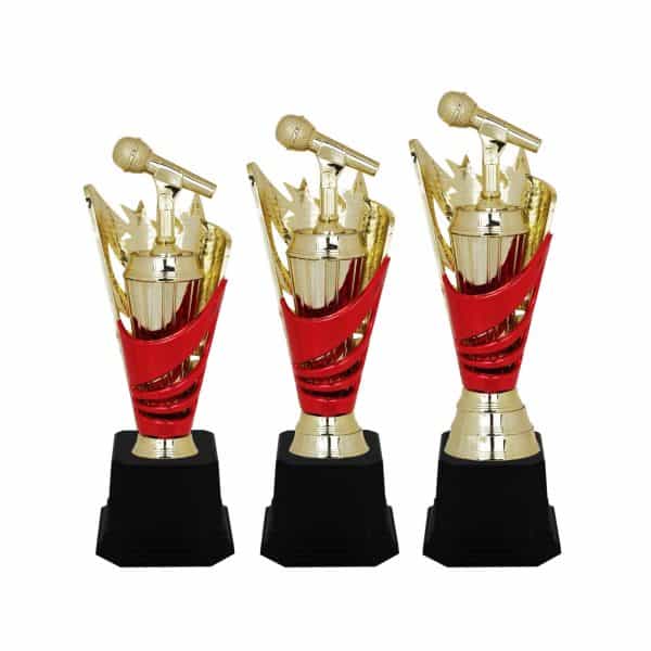 Singing Competition Acrylic Trophies CTAC4038 – Acrylic Microphone & Star Trophy | Clazz Trophy Supplier Malaysia