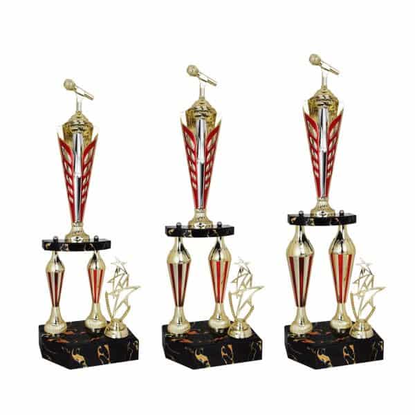 Singing Competition Acrylic Trophies CTAC4040 – Acrylic Microphone & Star Trophy | Clazz Trophy Supplier Malaysia