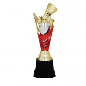 Badminton Competition Acrylic Trophies CTAC4068 – Acrylic Badminton + Star Trophy | Clazz Trophy Supplier Malaysia