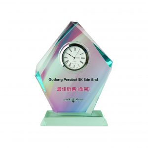 Crystal Clock Plaques CTCL2004 – Exclusive Crystal Clock Series | Trophy Supplier at Clazz Trophy Malaysia