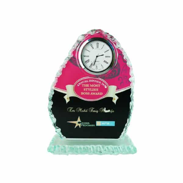 Crystal Clock Plaques CTCL2005 – Exclusive Crystal Clock Series | Clazz Trophy Supplier Malaysia