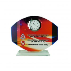 Crystal Clock Plaques CTCL2012 – Exclusive Crystal Clock Series | Trophy Supplier at Clazz Trophy Malaysia