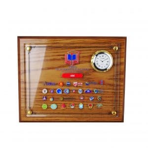 Wooden Clock Plaques CTCL2028 – Wooden Plaque With Crystal Clock | Clazz Trophy Supplier Malaysia