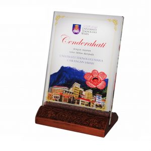 Crystal Wood Plaques CTCR3036 – Exclusive Wooden Crystal Plaque | Trophy Supplier at Clazz Trophy Malaysia