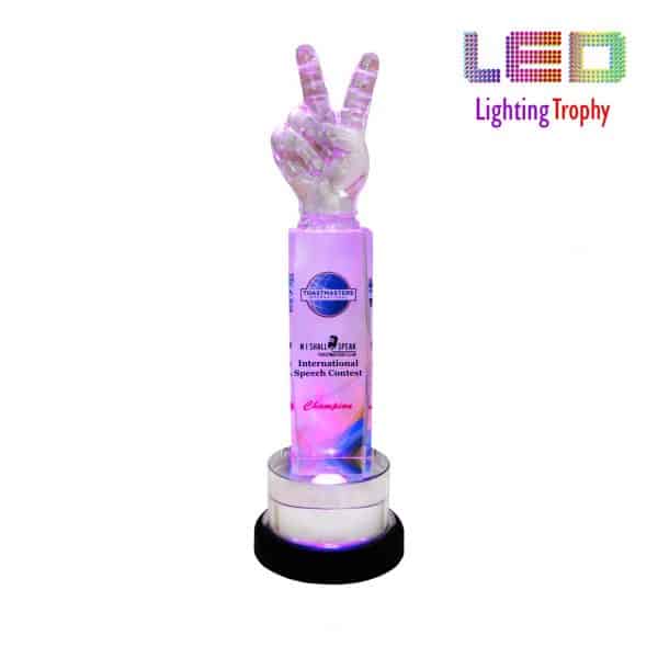 Beautiful LED Trophies CTCR8268 – Exclusive LED Crystal Trophy | Trophy Supplier at Clazz Trophy Malaysia