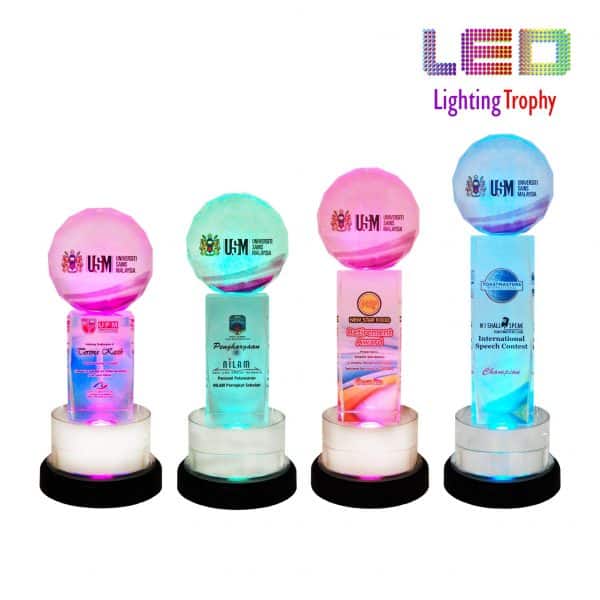 Beautiful LED Trophies CTCR8269 – Exclusive LED Crystal Trophy | Clazz Trophy Supplier Malaysia