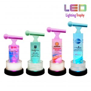 Singing Competition LED Trophies CTCR8270 – Exclusive LED Crystal Microphone Trophy | Clazz Trophy Supplier Malaysia