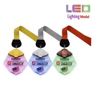 Hexagonal LED Medals CTCR8304 –  Exclusive LED Medal | Trophy Supplier at Clazz Trophy Malaysia