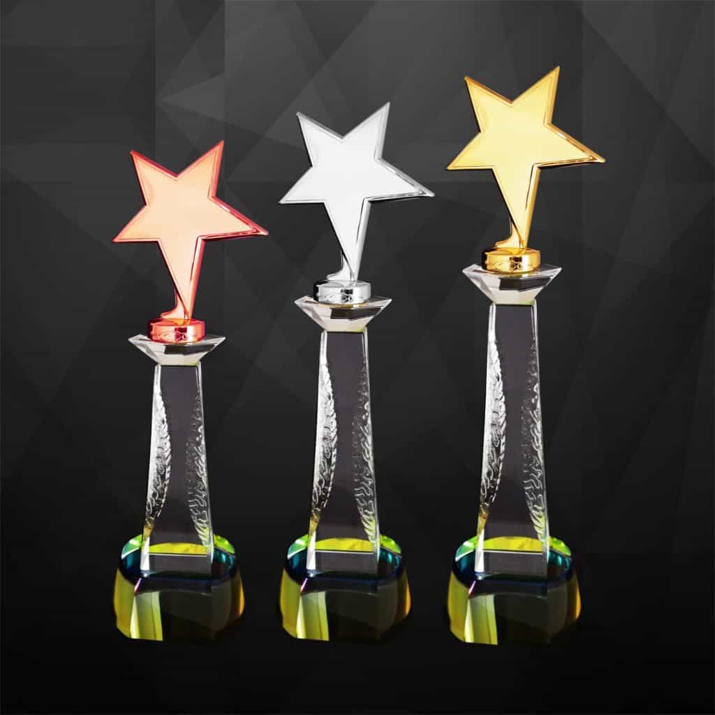 High Quality Plastic Star Trophies at Clazz Trophy Malaysia Supplier