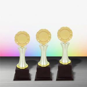 Gold colored White Silver Trophies CTEXWS6006 – Exclusive Gold White Silver Trophy | Trophy Supplier at Clazz Trophy Malaysia