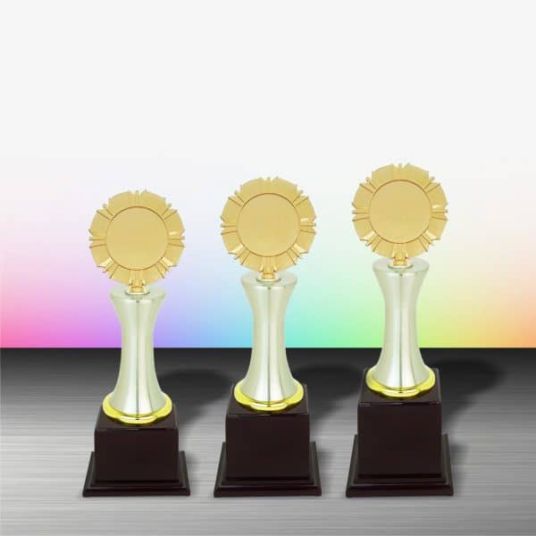 Gold colored White Silver Trophies CTEXWS6006 – Exclusive Gold White Silver Trophy | Clazz Trophy Supplier Malaysia