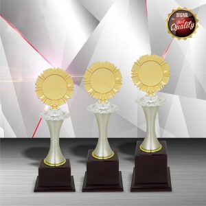 Gold colored White Silver Trophies CTEXWS6008 – Exclusive Gold White Silver Trophy | Trophy Supplier at Clazz Trophy Malaysia