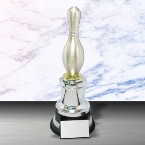Silver Bowling Trophies CTEXWS6033 – Exclusive White Silver Bowling Trophy | Trophy Supplier at Clazz Trophy Malaysia