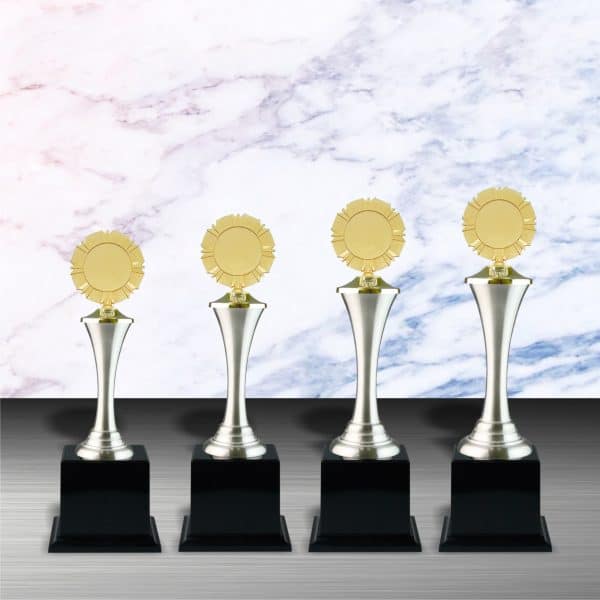 Gold colored White Silver Trophies CTEXWS6038 – Exclusive Gold White Silver Trophy | Clazz Trophy Supplier Malaysia