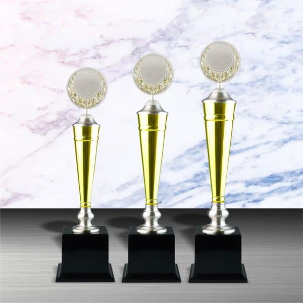 Gold colored White Silver Trophies CTEXWS6040 –  Exclusive Gold White Silver Trophy | Clazz Trophy Supplier Malaysia