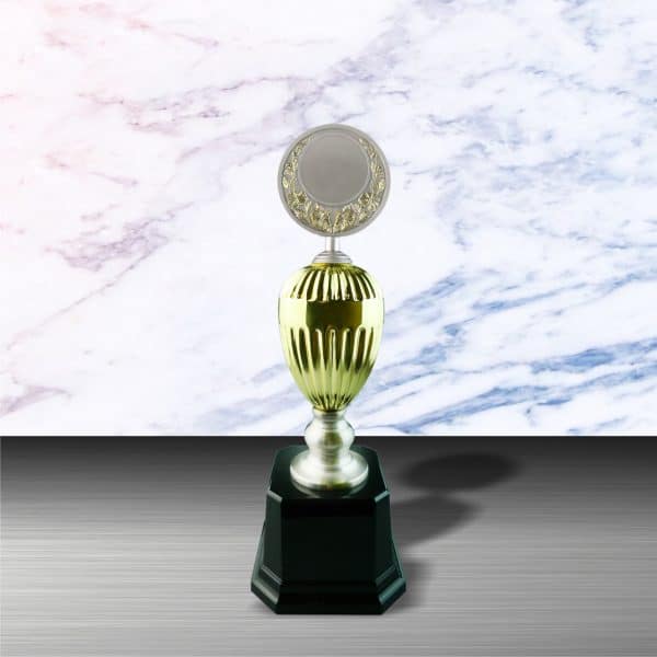 Gold colored White Silver Trophies CTEXWS6053 – Exclusive Gold White Silver Trophy | Clazz Trophy Supplier Malaysia