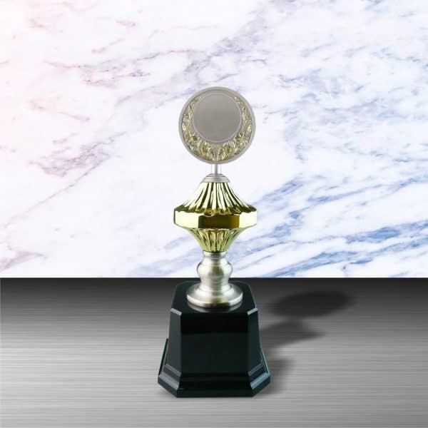 Gold colored White Silver Trophies CTEXWS6054 – Exclusive Gold White Silver Trophy | Clazz Trophy Supplier Malaysia