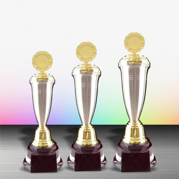 Gold colored White Silver Trophies CTEXWS6060 – Exclusive Gold White Silver Trophy | Clazz Trophy Supplier Malaysia