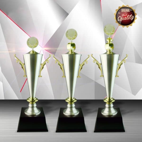 Gold colored White Silver Trophies CTEXWS6072 – Exclusive Gold White Silver Trophy | Clazz Trophy Supplier Malaysia