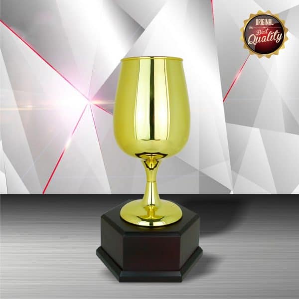 Gold colored White Silver Trophies CTEXWS6081 – Exclusive Gold Silver Trophy | Clazz Trophy Supplier Malaysia