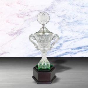 Silver Crystal Vase Trophies CTEXWS6102 – Exclusive White Silver Crystal Vase Trophy | Trophy Supplier at Clazz Trophy Malaysia