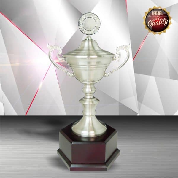 Silver Cup Trophies CTEXWS6105 – Exclusive White Silver Cup Trophy | Trophy Supplier at Clazz Trophy Malaysia