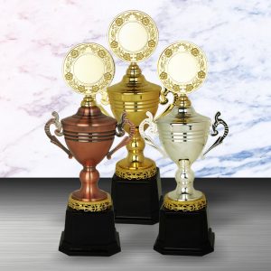 White Silver Trophies CTEXWS6108 – Exclusive White Silver Trophy (GOLD, SILVER, BRONZE) | Trophy Supplier at Clazz Trophy Malaysia