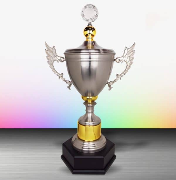 Silver Cup Trophies CTEXWS6117 – Exclusive White Silver Cup Trophy | Clazz Trophy Supplier Malaysia