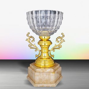 Silver Crystal Bowl Trophies CTEXWS6125 – Exclusive White Silver Crystal Bowl Trophy | Trophy Supplier at Clazz Trophy Malaysia