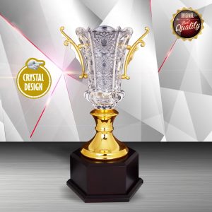 Silver Crystal Vase Trophies CTEXWS6132 – Exclusive White Silver Crystal Vase Trophy | Trophy Supplier at Clazz Trophy Malaysia