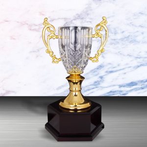 Silver Crystal Vase Trophies CTEXWS6133 – Exclusive White Silver Crystal Vase Trophy | Trophy Supplier at Clazz Trophy Malaysia