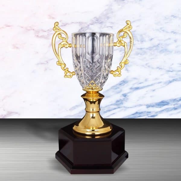 Silver Crystal Vase Trophies CTEXWS6133 – Exclusive White Silver Crystal Vase Trophy | Clazz Trophy Supplier Malaysia