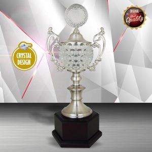 Silver Crystal Bowl Trophies CTEXWS6135 – Exclusive White Silver Crystal Bowl Trophy | Trophy Supplier at Clazz Trophy Malaysia