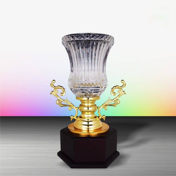 Silver Crystal Vase Trophies CTEXWS6146 – Exclusive Gold Silver Crystal Vase Trophy | Clazz Trophy Supplier Malaysia