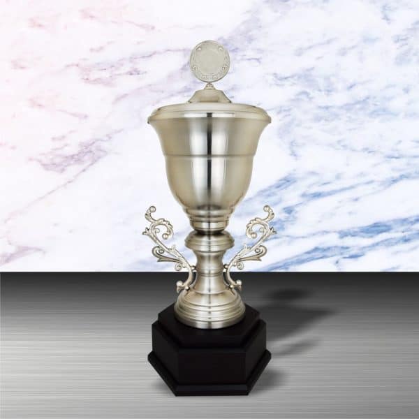 Silver Cup Trophies CTEXWS6152 – Exclusive White Silver Cup Trophy | Trophy Supplier at Clazz Trophy Malaysia