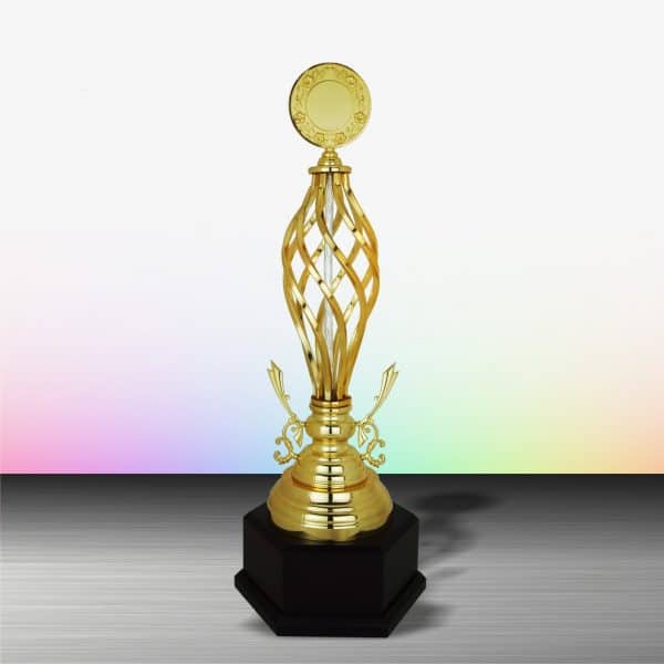 Gold colored White Silver Trophies CTEXWS6156 – Exclusive Gold Silver Trophy | Trophy Supplier at Clazz Trophy Malaysia