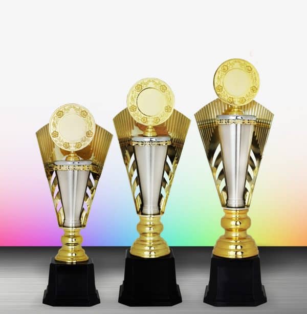 Gold colored White Silver Trophies CTEXWS6159 – Exclusive Gold Silver Trophy | Trophy Supplier at Clazz Trophy Malaysia