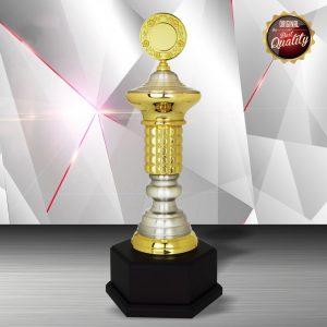 Gold colored White Silver Trophies CTEXWS6161 – Exclusive Gold Silver Trophy | Trophy Supplier at Clazz Trophy Malaysia
