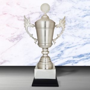 Silver Cup Trophies CTEXWS6164 – Exclusive White Silver Cup Trophy | Trophy Supplier at Clazz Trophy Malaysia