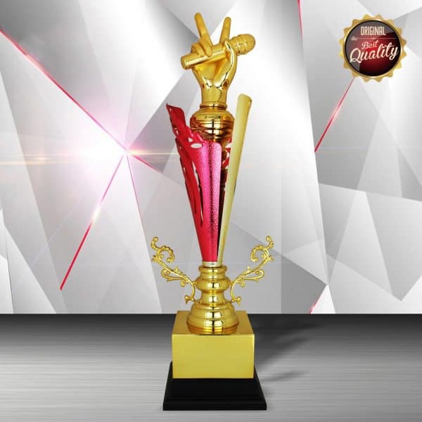 Singing Competition Silver Trophies CTEXWS6169 – Exclusive White Silver Microphone Trophy | Clazz Trophy Supplier Malaysia