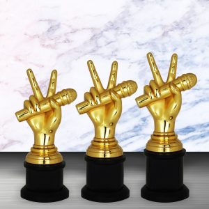 Singing Competition Silver Trophies CTEXWS6170 – Exclusive White Silver Microphone Trophy | Trophy Supplier at Clazz Trophy Malaysia